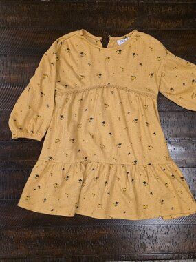 Zara Mustard Yellow Toddler Dress Size 3-4